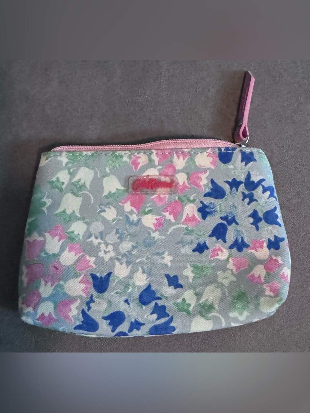 Cath Kidston “Blue Bells” Floral Cosmetic Pouch in Pink, Blue & Green
